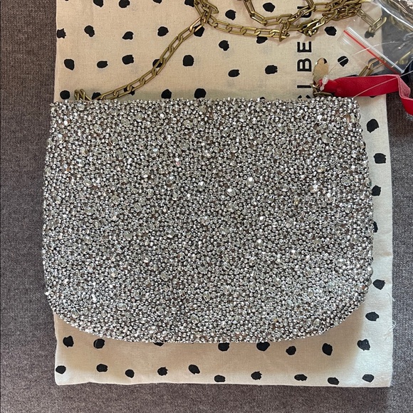 Clare V Estelle- Silver Clutch with Gold Chain - Picture 3 of 4